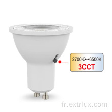 LED GU10 3CCT Spotlight 7W 38 ° / 60 °